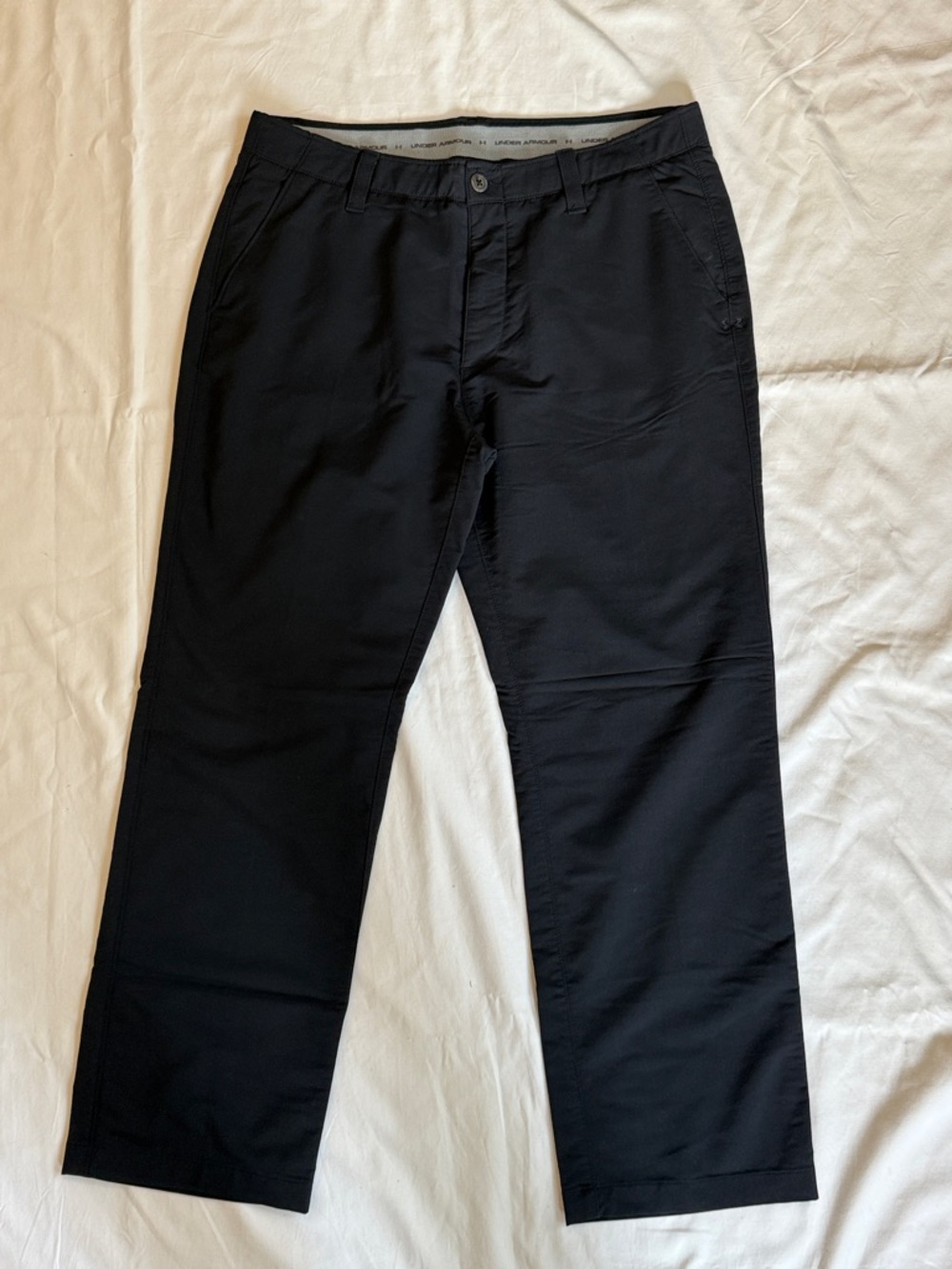 Men's Under Armour Flex Waist Black Casual Chino Golf Pants 36x32
